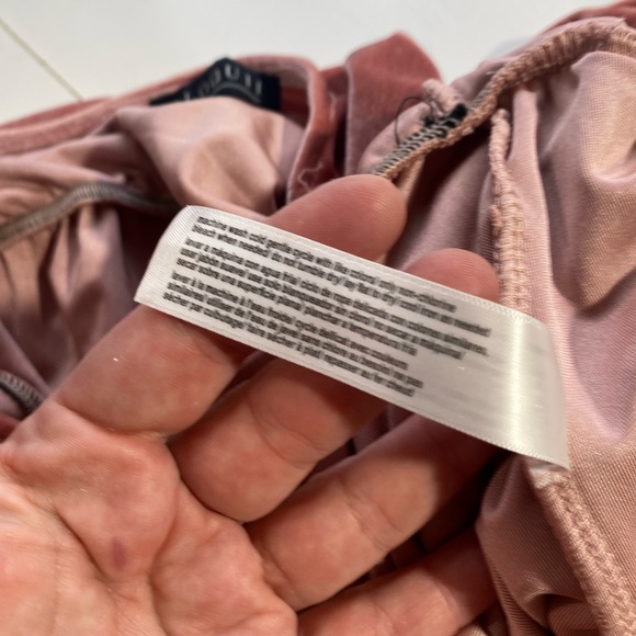 ELOQUII Like Pink Velvet Balloon Sleeves V-Neck Tie Waist Jumpsuit NWT 22-24 - Picture 14 of 16